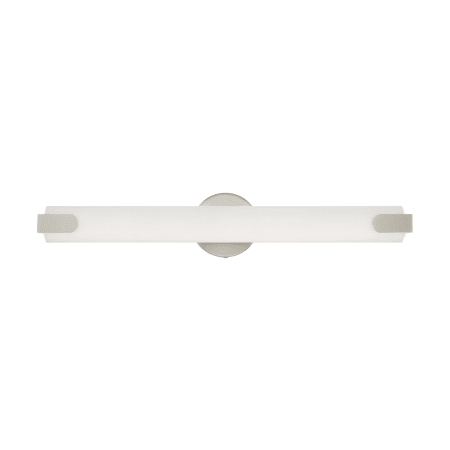 Livex Lighting Lund Single Light 24" Wide Integrated LED Bath Bar Brushed Nickel