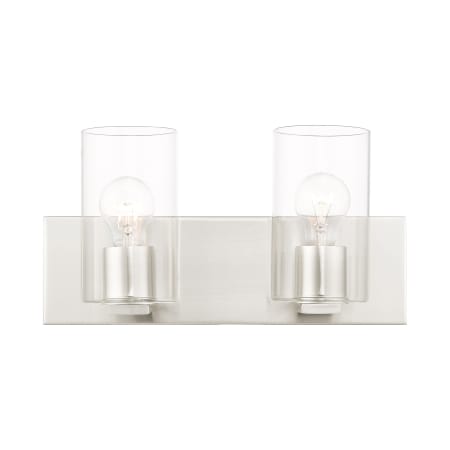Livex Lighting Zurich 2 Light 15" Wide Vanity Light Brushed Nickel