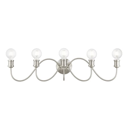 Livex Lighting Lansdale 5 Light 34" Wide Commercial Vanity Light Brushed Nickel