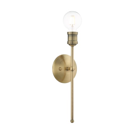 Livex Lighting Lansdale Single Light 15" Tall Wall Sconce Antique Brass