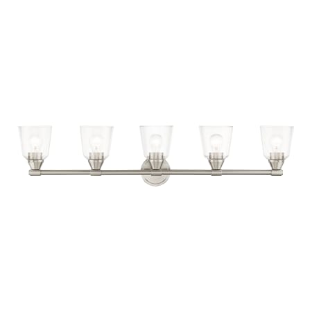 Livex Lighting Catania 5 Light 42" Wide Vanity Light Brushed Nickel
