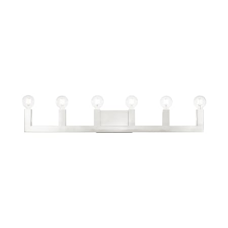 Livex Lighting Solna 6 Light 44" Wide Vanity Light Brushed Nickel