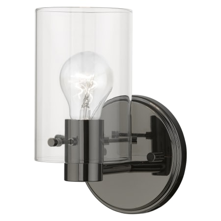 Livex Lighting Munich 9" Tall Commercial Wall Sconce Black Chrome