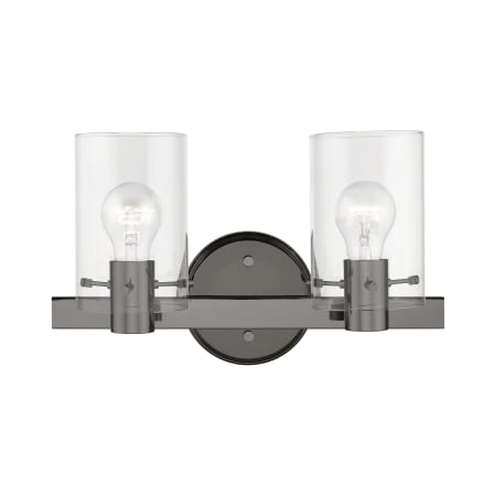 Livex Lighting Munich 2 Light 15" Wide Commercial Vanity Light Black Chrome