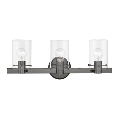 Livex Lighting Munich 3 Light 23" Wide Commercial Vanity Light Black Chrome