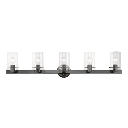 Livex Lighting Munich 5 Light 42" Wide Commercial Vanity Light Black Chrome