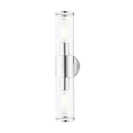 Livex Lighting Bancroft 2 Light 19" Wide Bath Bar Polished Chrome