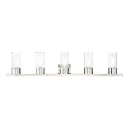 Livex Lighting Carson 5 Light 40" Wide Commercial Vanity Light Brushed Nickel