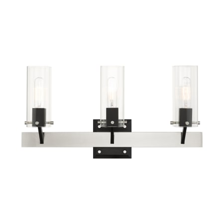 Livex Lighting Beckett 3 Light 24" Wide Bathroom Vanity Light Brushed Nickel
