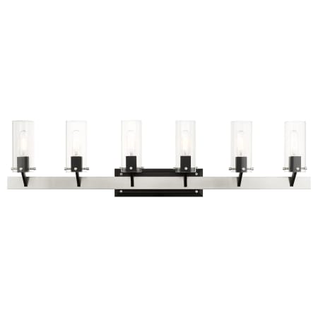 Livex Lighting Beckett 6 Light 48" Wide Bathroom Vanity Light Brushed Nickel