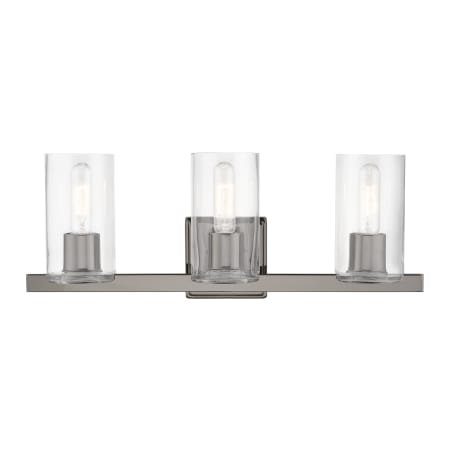 Livex Lighting Clarion 3 Light 23" Wide Commercial Vanity Light Black Chrome
