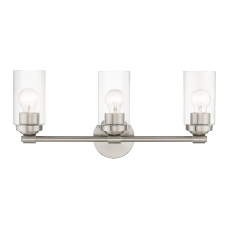 Livex Lighting Whittier 3 Light 22" Wide Vanity Light Brushed Nickel