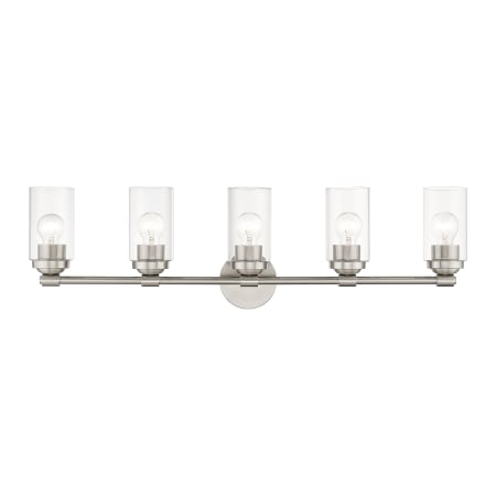 Livex Lighting Whittier 5 Light 35" Wide Vanity Light Brushed Nickel