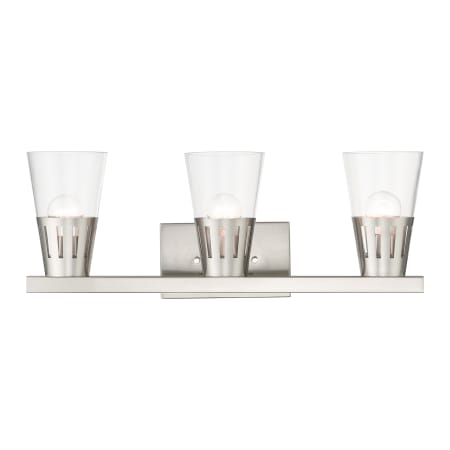 Livex Lighting Bennington 3 Light 24" Wide Vanity Light Brushed Nickel