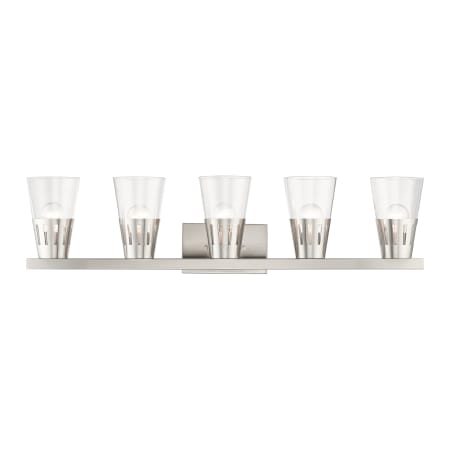 Livex Lighting Bennington 5 Light 36" Wide Vanity Light Brushed Nickel