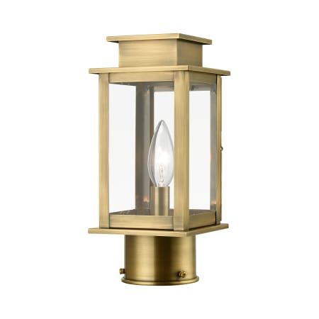 Livex Lighting Princeton 11" Tall Post Light Antique Brass