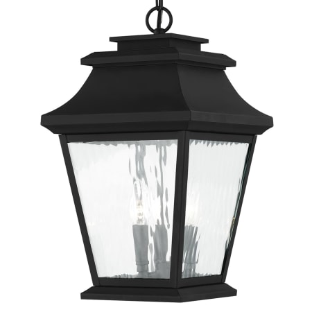 Livex Lighting Hathaway 3 Light Outdoor Small Pendant Black