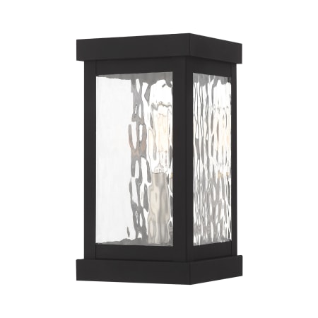 Livex Lighting Hopewell Single Light 10" Tall Outdoor Wall Sconce Black