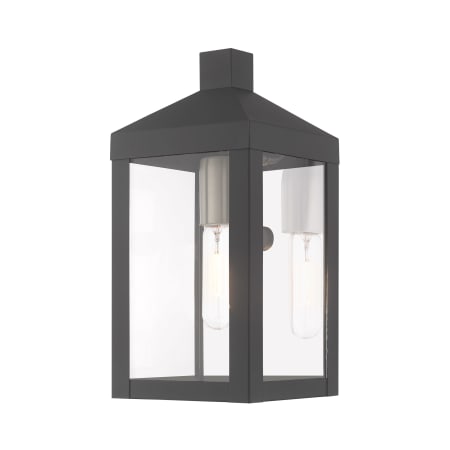 Livex Lighting Nyack Single Light 11" Tall Outdoor Wall Sconce Scandinavian Gray