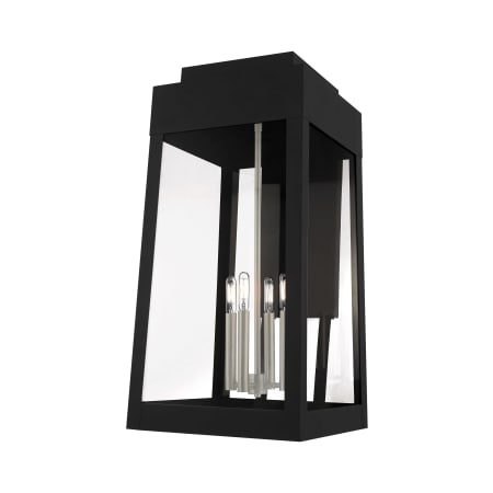 Livex Lighting Oslo 4 Light 26" Tall Outdoor Wall Sconce Black