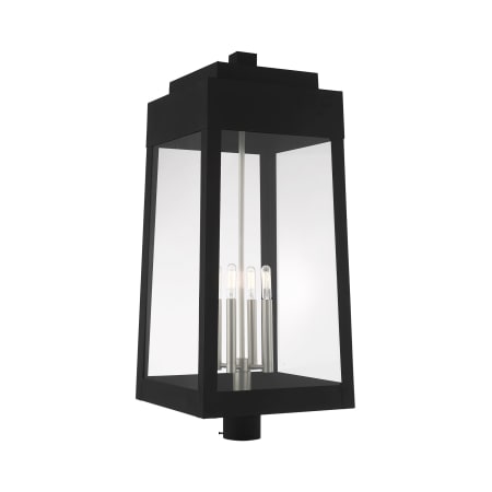 Livex Lighting Oslo 4 Light 31" Tall Outdoor Single Head Post Light Black