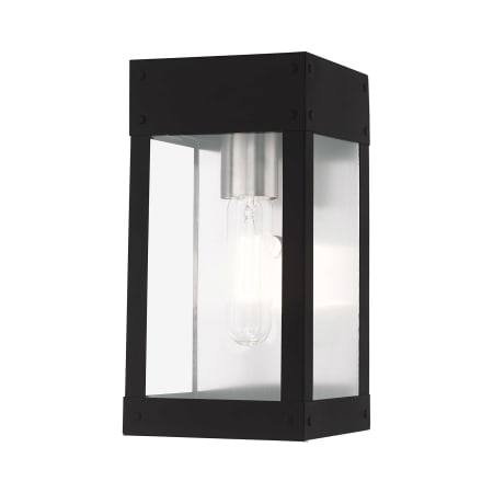 Livex Lighting Barrett 10" Tall Commercial Wall Sconce Black