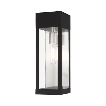 Livex Lighting Bond 15" Tall Commercial Wall Sconce Black