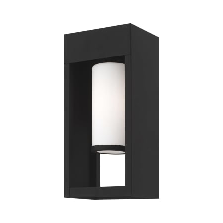 Livex Lighting Bleecker Single Light 14" Tall Outdoor Wall Sconce Black