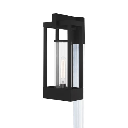 Livex Lighting Delancey Single Light 19" Tall Outdoor Single Head Post Light Black