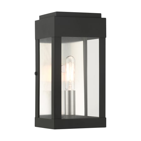 Livex Lighting York 9" Tall Outdoor Wall Sconce Black