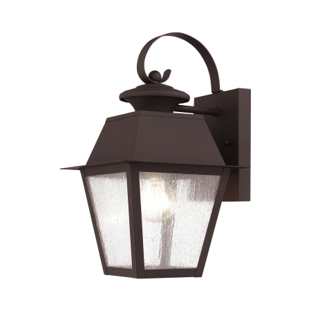 Livex Lighting Mansfield Single Light 13" High Outdoor Wall Sconce Bronze
