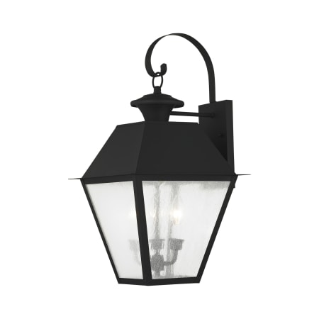 Livex Lighting Mansfield 2 Light 22" High Outdoor Wall Sconce Black