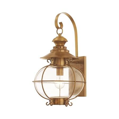 Livex Lighting Harbor 1 Light Outdoor Wall Sconce Flemish Brass