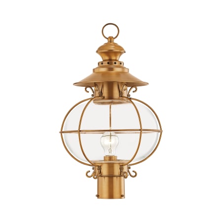 Livex Lighting Harbor 1 Light Outdoor Post Light Flemish Brass