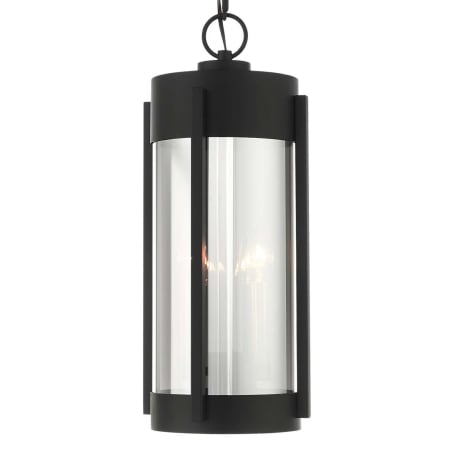 Livex Lighting Sheridan 2 Light 8" Wide Outdoor Mini Pendants Black with Brushed Nickel Candles