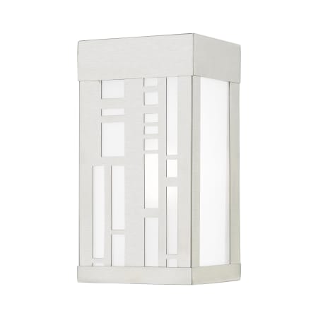 Livex Lighting Malmo 9" Tall Commercial Wall Sconce Brushed Nickel
