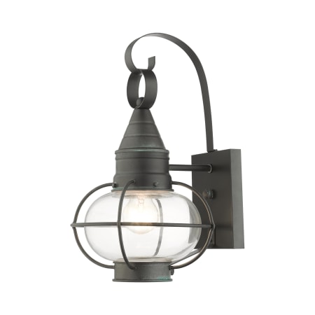 Livex Lighting Newburyport 15" Tall Outdoor Wall Sconce Charcoal