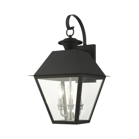 Livex Lighting Wentworth 3 Light 22" Tall Commercial Wall Sconce Black