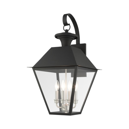 Livex Lighting Wentworth 4 Light 28" Tall Commercial Wall Sconce Black