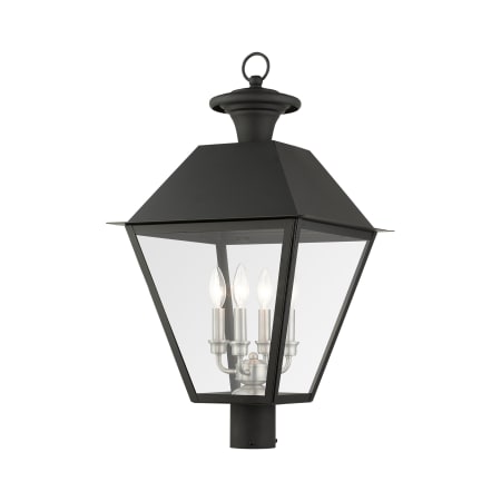 Livex Lighting Wentworth 4 Light 28" Tall Post Light Black