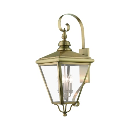 Livex Lighting Adams 4 Light 35" Tall Wall Sconce Antique Brass / Brushed Nickel