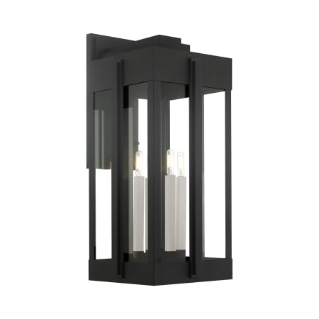 Livex Lighting Lexington 4 Light 29" Tall Outdoor Wall Sconce Black