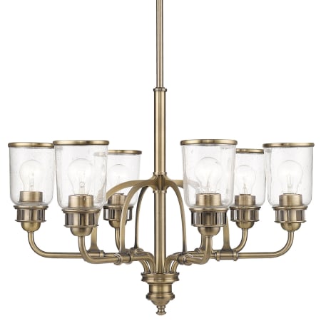 Livex Lighting Lawrenceville 6 Light 26" Wide Chandelier Antique Brass