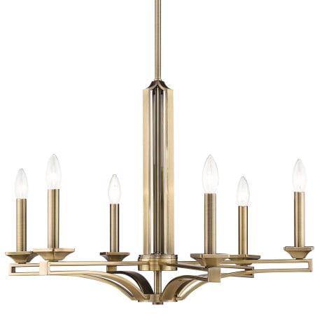 Livex Lighting Trumbull 6 Light 26" Wide Chandelier Antique Brass