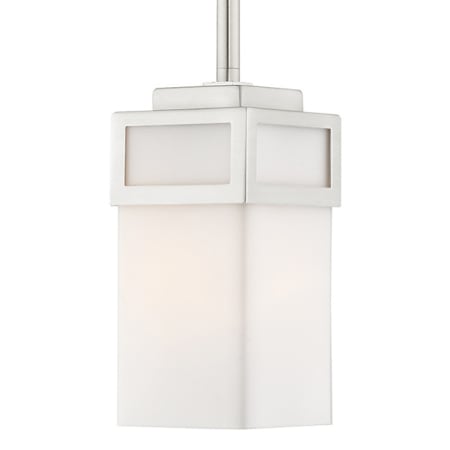 Livex Lighting Harding Single Light 4-1/2" Wide Mini Pendant with Hand Blown Glass Shade Brushed Nickel