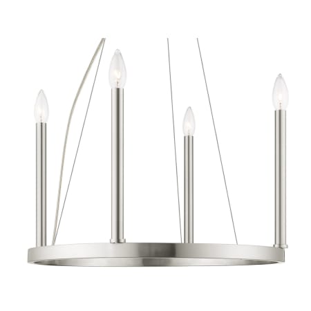 Livex Lighting Alpine 5 Light 1 Tier Chandelier Brushed Nickel