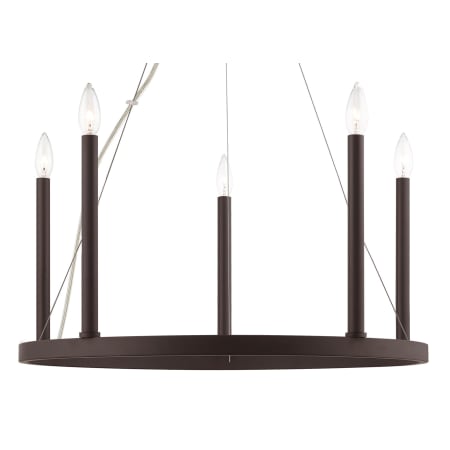 Livex Lighting Alpine 5 Light 24" Wide Candle Style Chandelier with Downlighting Bronze