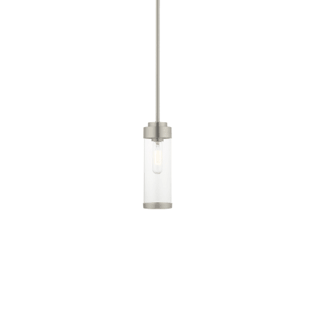Livex Lighting Hillcrest Single Light 5" Wide Mini Pendant Brushed Nickel