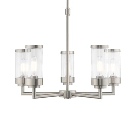 Livex Lighting Hillcrest 5 Light 26" Wide Chandelier Brushed Nickel