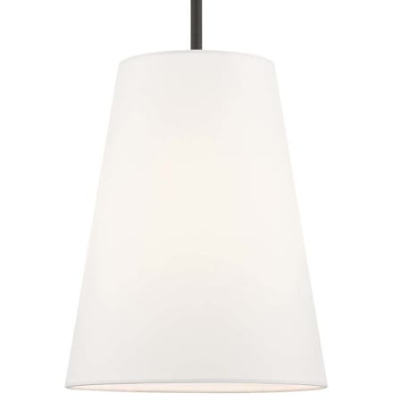 Livex Lighting Prato Single Light 11" Wide Pendant with White Shade Black